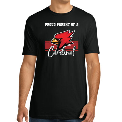 "Proud PARENT of a Cardinal" - Black - 100% Cotton Thumbnail