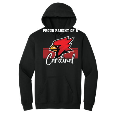 "Proud PARENT of a Cardinal" - Black - Hoodie Thumbnail